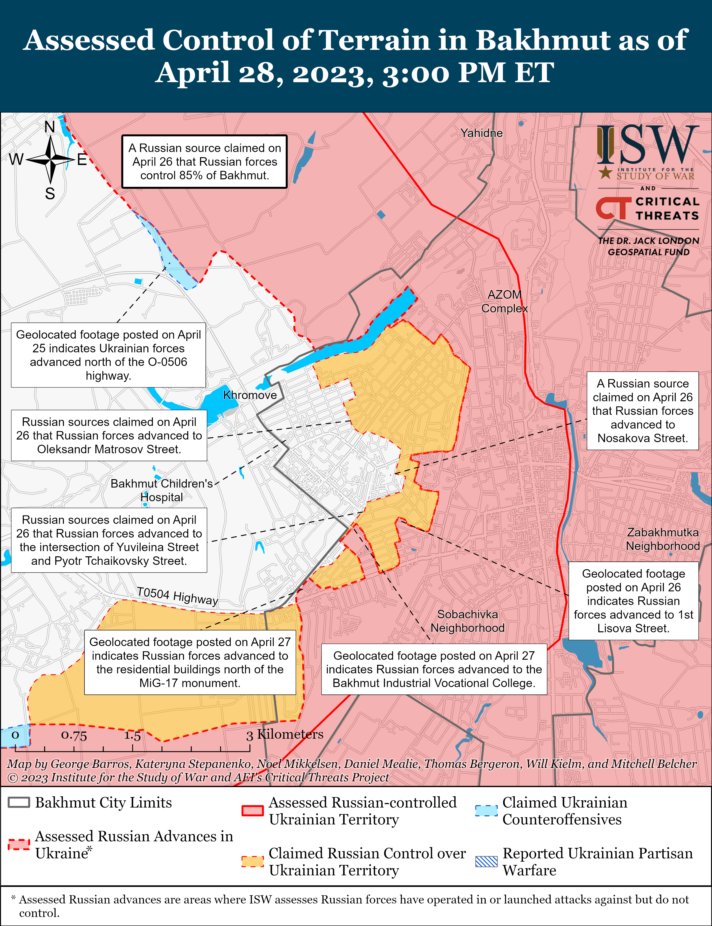 ВСУ продвинулись на западе Донецкой области: карты боев от ISW